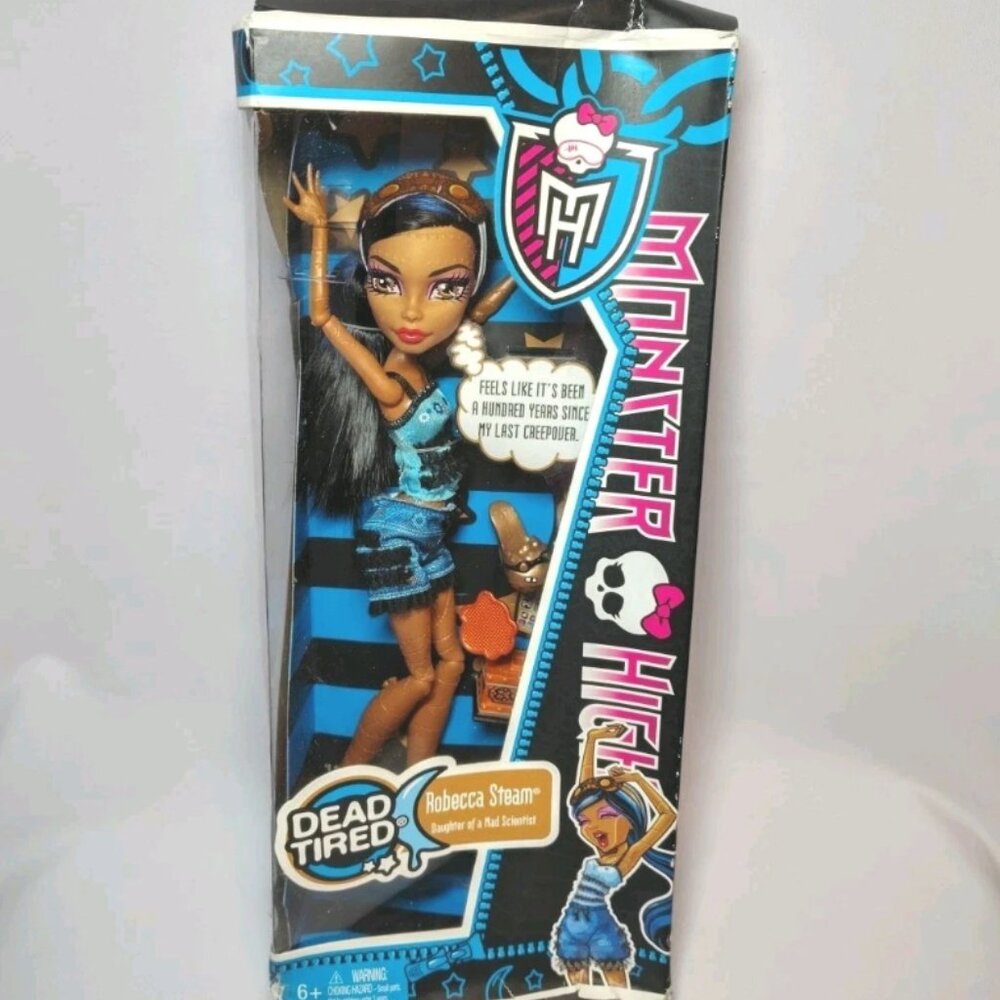 NEW IN BOX *Box Damage* Monster High Dead Tired Robecca Steam Doll 2012 Mattel